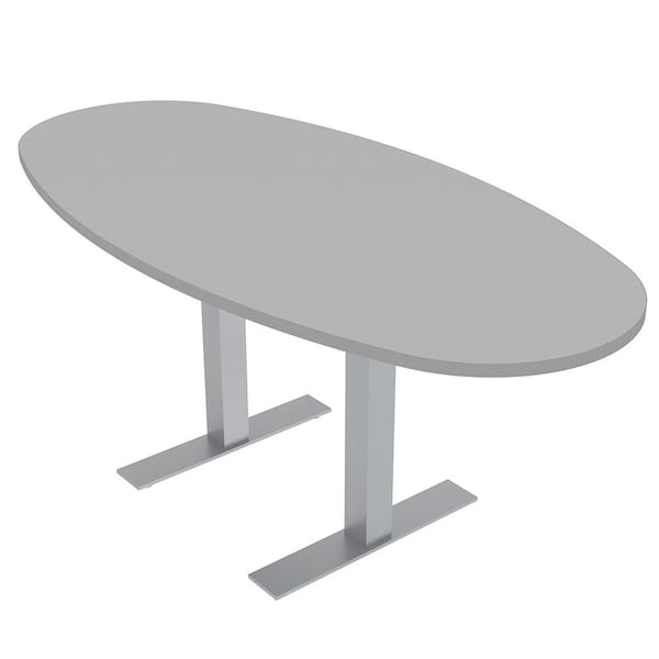33.5 in W, 69.5 in L, 29 in H, Engineered Wood Top, Grey